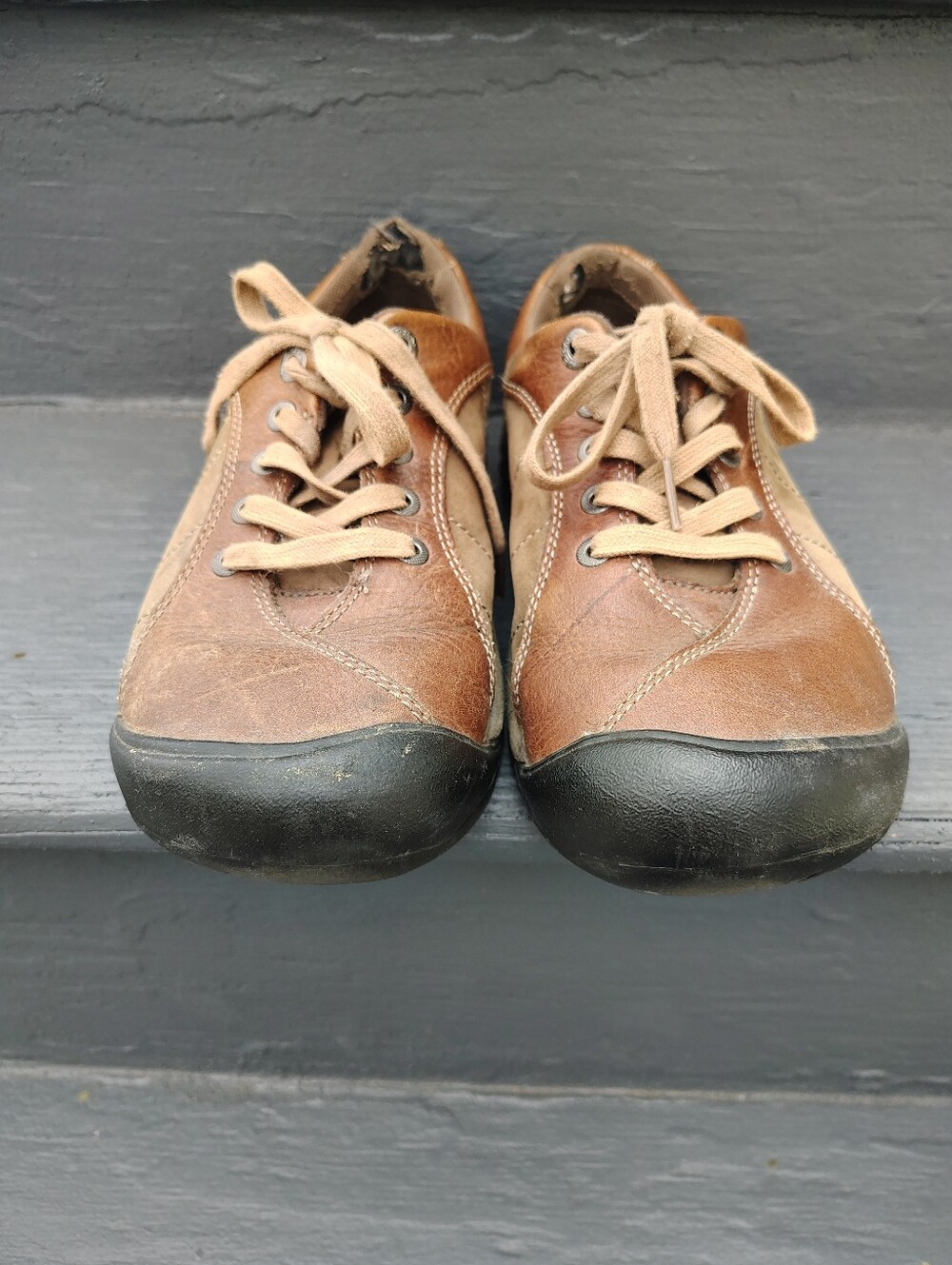 Keen Presidio Brown Leather Walking Shoes women's 8.5 / 39